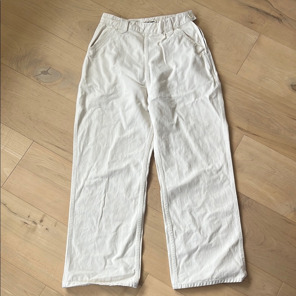 Rudy Jude White High-Rise Wide-Leg Jeans